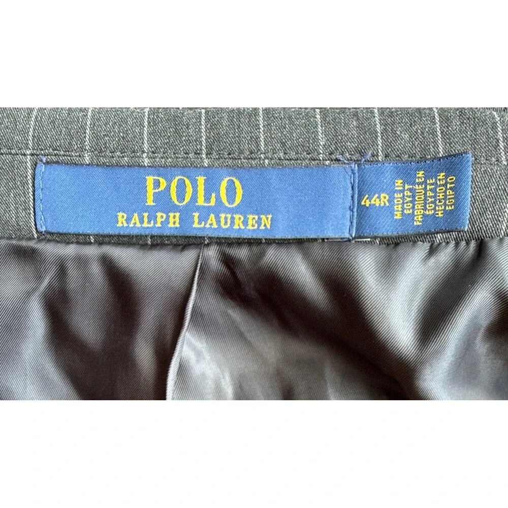 Polo Ralph Lauren Modern Fit Pinstriped Blazer Gray Men's Size 44R